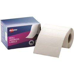  Avery Permanent Address Labels 102x36mm Write On White Box Of 500 