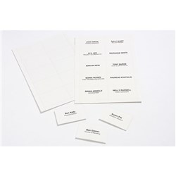  Rexel ID Convention Insert Cards For Name Badge ID Holder 90 x 54mm White Box Of 250 