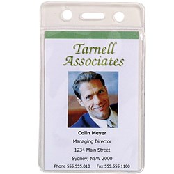  Rexel ID Pouches Portrait 62 x 104mm Clear Pack Of 10 0 