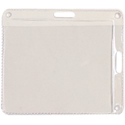  Rexel ID Pouches ID Card 2 Way Landscape or Portrait 105 x 90mm Clear Pack Of 10 