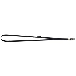  Rexel Lanyards 520mm With Alligator Clip And Breakaway Safety Clip Black Pack Of 10 