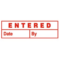  Deskmate Pre Ink Stamp E06 Entered (Date & By) Red 0 