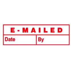  Deskmate Pre Ink Stamp E10 Emailed (Date & By) Red 0 
