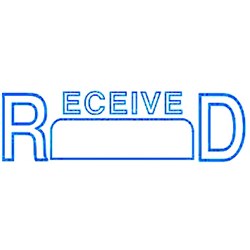  Deskmate Pre Ink Stamp R01B Received (Date) Blue 0 