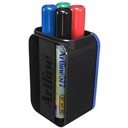  Artline 577 Whiteboard Magnetic Eraser Cup Pack With 4 Assorted Markers 