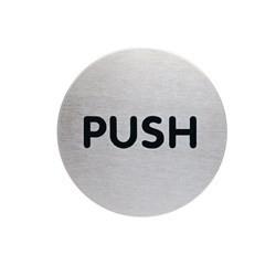  Durable Sign Push 65mm Silver 0 0 