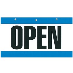  Headline Sign Open/Closed With Chain 275W x 150mmH Blue White And Black 