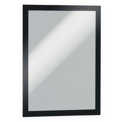  Durable Duraframe Sign Holder A4 Adhesive Back Black Pack Of 2 
