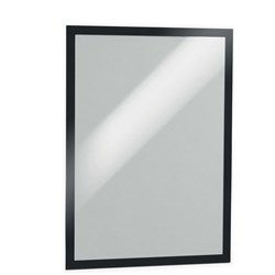  Durable Duraframe Sign Holder A3 Adhesive Back Black Pack Of 2 