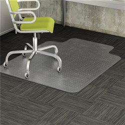  Marbig Duramat Chair Mat Notched Based For Low Pile Carpet 115 x 134cm Clear 