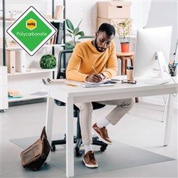  Marbig Polycarbonate Chair Mat For Hard Floors 120 x 150cm Clear 
