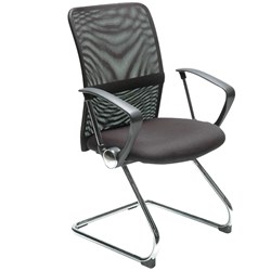STAT MESH BACK EXECUTIVE CHAIR Med. Back W/Arms Black