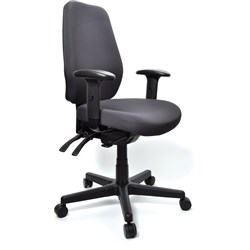 BURO AURA ERGO+ CHAIR With Arms Black Upholstery