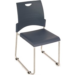 PRONTO VISITORS CHAIR Skid Base Blue