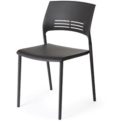 ETERNIA STACKING CHAIR Black W480mmxH445mm