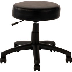  Utility Stool Height Adjustable Black PU 