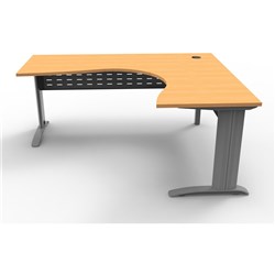  Rapidline Rapid Span Corner Workstation 1800/1500W x 700D x 730mmH Beech/Silver 