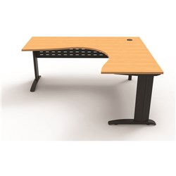  Rapidline Rapid Span Corner Workstation 1800/1500W x 700D x 730mmH Beech/Black 