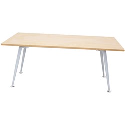  Rapidline Rapid Span Meeting Table 1800W x 900D x 730mmH Beech Top Silver Frame 