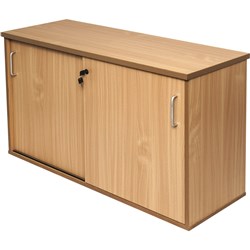  Rapidline Rapid Span Credenza 1200W x 450D x 730mmH Lockable Sliding Doors Beech 