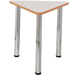  Sylex Quorum Geometry Meeting Table 60 Degree Triangle 750W x 740mmH Chrome And Off White 