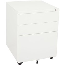  Rapidline Go Steel Mobile Pedestal 2 Drawer 1 File 460W x 472D x 610mmH White 