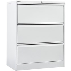  Rapidline Go Lateral Filing Cabinet 3 Drawer 900W x 473D x 1016mmH White 