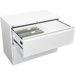  Rapidline Go Lateral Filing Cabinet 2 Drawer 900W x 473D x 705mmH White 