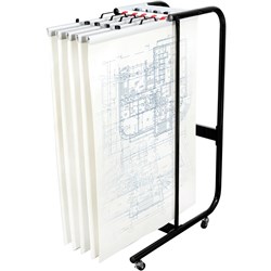  Planhorse Mobile 1000 Trolley A0/B1 1000 Sheet Capacity Black 