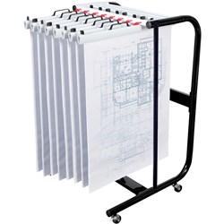  Planhorse Mobile 2000 Trolley A1 2000 Sheet Capacity Black 0 