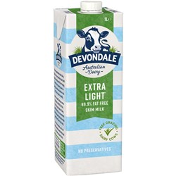  Devondale UHT Long Life Extra Light Milk 1 Litre Pack Of 10 0 