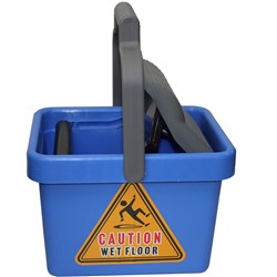  Cleanlink Mop Bucket Plastic Wringer 9 Litres Blue 0 