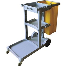  Cleanlink Janitors Trolley 3 Tier No Lid Grey 0 