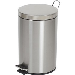 Compass Round Pedal Bin 12 Litres Stainless Steel 0 