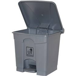  Cleanlink Rubbish Bin With Pedal Lid 30 Litres Grey 0 