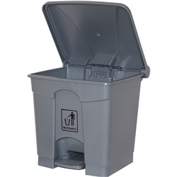  Cleanlink Rubbish Bin With Pedal Lid 45 Litres Grey 0 