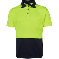 ZIONS 3811 SAFETY POLO SHIRT Two Tone Fluoro Short Sleeve