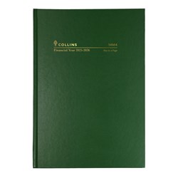  Collins Financial Year Diary A4 Day To Page Green 