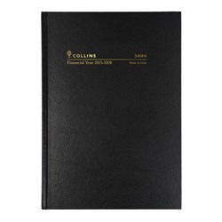  Collins Financial Year Diary A4 Week To View Black 