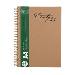 CUMBERLAND ECOWISE DIARY Spiral A4,Day-Page,Boardcover Recycled