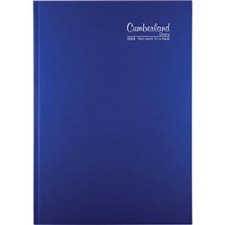 CUMBERLAND PREMIUM CASEBOUND A4 2 days to a page 1Hr Blue