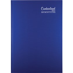 CUMBERLAND PREMIUM CASEBOUND A5 1 day to a page 1/2 Hr Blue