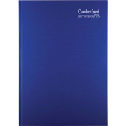 CUMBERLAND PREMIUM CASEBOUND Diary A5 2 days to a page 1 Hr appointment Blue