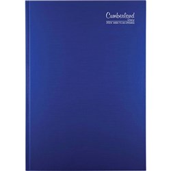 CUMBERLAND PREMIUM CASEBOUND Diary lA5 WTO 1 Hr appointment Blue