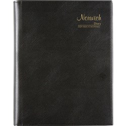 NORWICH SPIRAL DIARY Quarto Week to Open 1Hr Black