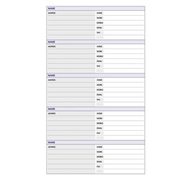 DEBDEN DAYPLANNER REFILL A4 Telephone/Address