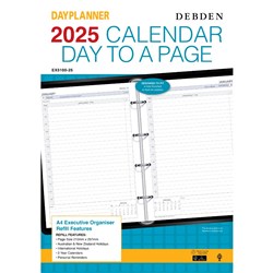  Debden Dayplanner Refill Executive A4 Dated Day To Page 