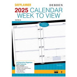  Debden Dayplanner Refill Executive A4 Dated Week To View 