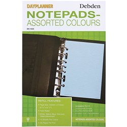 DEBDEN DAYPLANNER REFILL DESK Colour Lined Note Pad 216x140