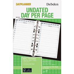  Debden Dayplanner Refill Undated Day To Page 140x216mm Desk Edition 